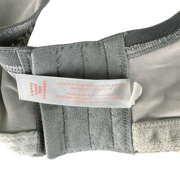 Cacique Gray Lightly Lined Full Coverage Bra Size 44D Paisley - Picture 3 of 4
